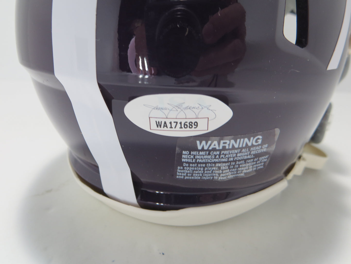 BOB LILLY SIGNED TCU HORNED FROGS #72 MINI HELMET w/MULTI INSCs JSA COA