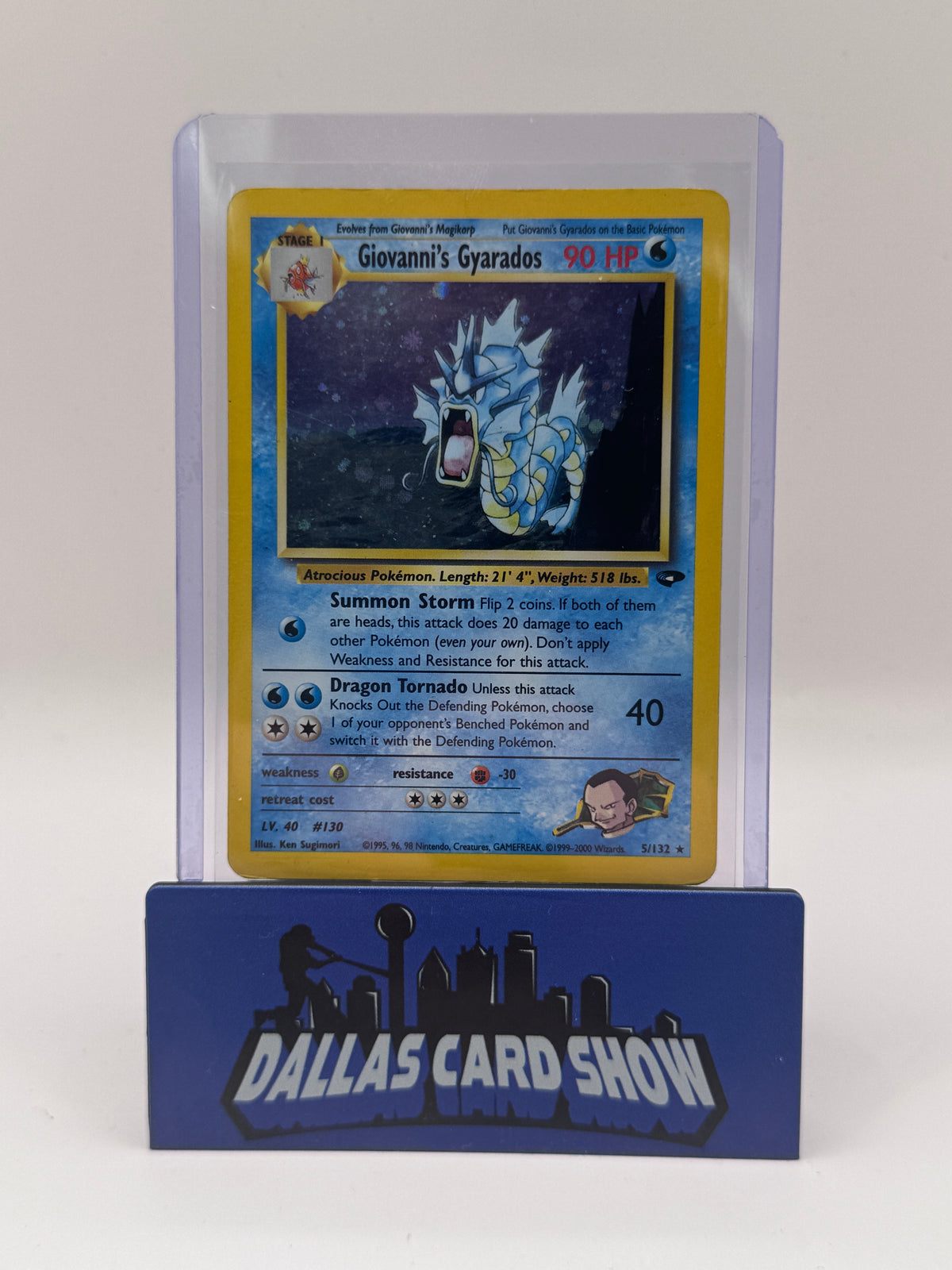 2000 Pokemon - Giovanni's Gyarados (Holo) - 5/132 Gym Challenge HP