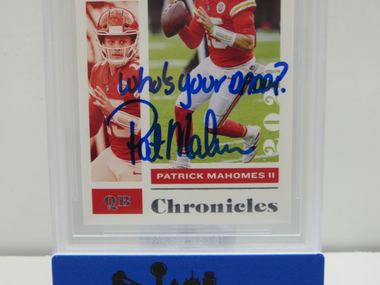 PAT MAHOMES SR SIGNED 2020 Panini Chronicles BGS BAS SLAB w/Who's Your Daddy