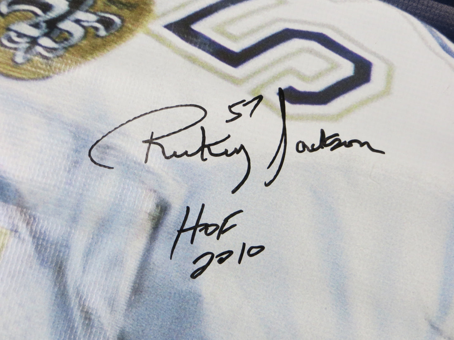 RICKEY JACKSON SIGNED New Orleans Saints Dallas Card Show 36x60 VINYL BANNER BAS COA