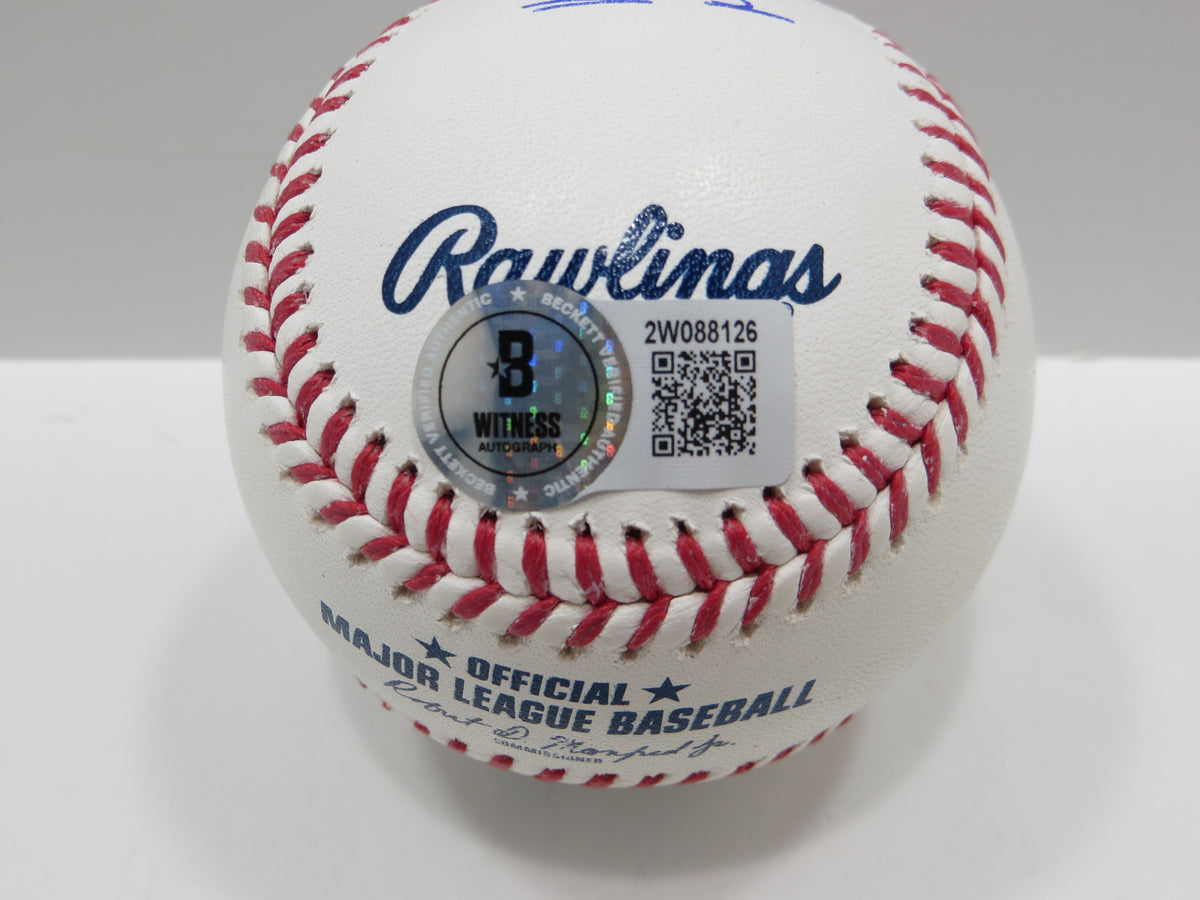 PAT PATRICK MAHOMES SR SIGNED OML BASEBALL Twins Cubs Mets Rangers w/INSC BAS