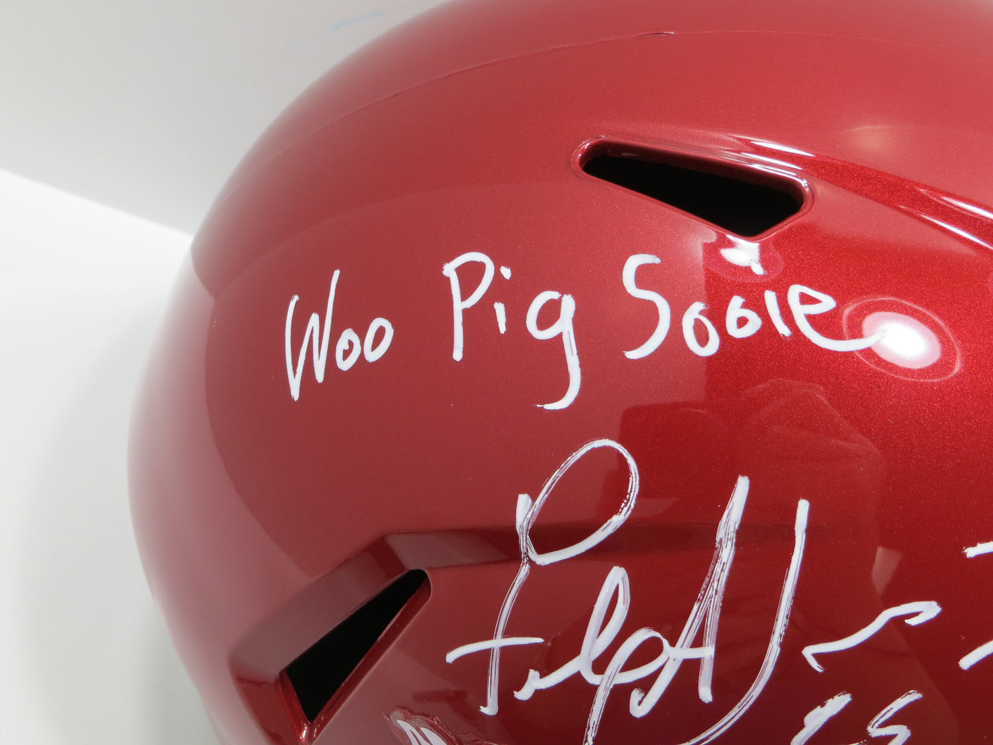 FELIX JONES SIGNED ARKANSAS RAZORBACKS FULL SIZE HELMET wINSCs JSA COA