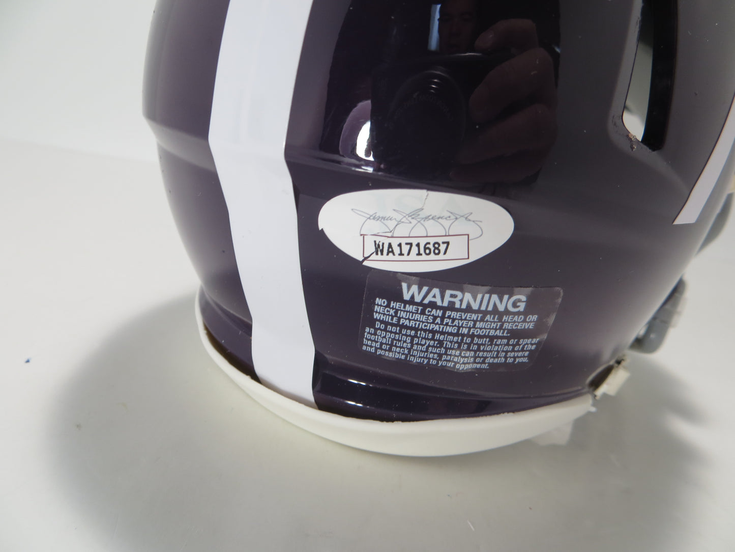 BOB LILLY SIGNED TCU HORNED FROGS #72 MINI HELMET w/MULTI INSCs JSA COA