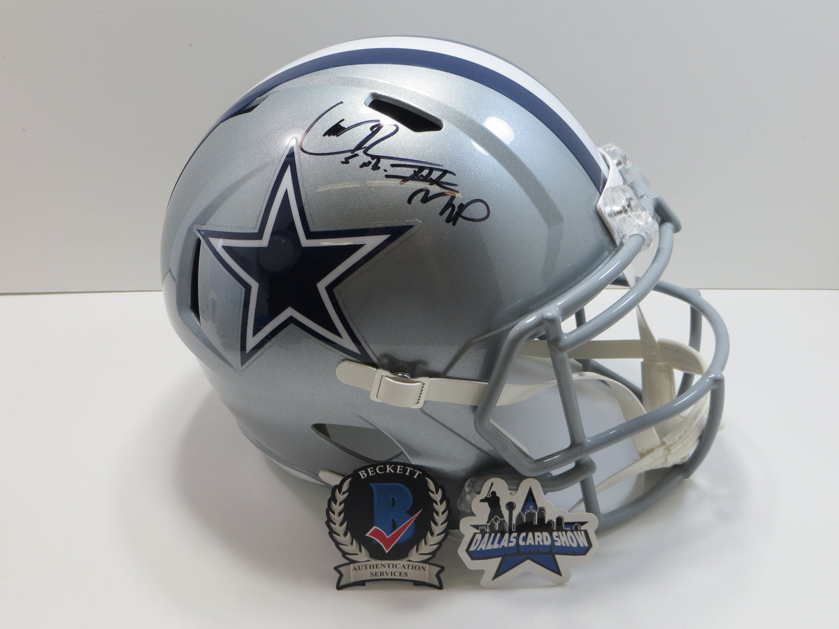 LARRY BROWN DALLAS COWBOYS SIGNED FULL SIZE HELMET w/SBXXXMVP TCU BAS