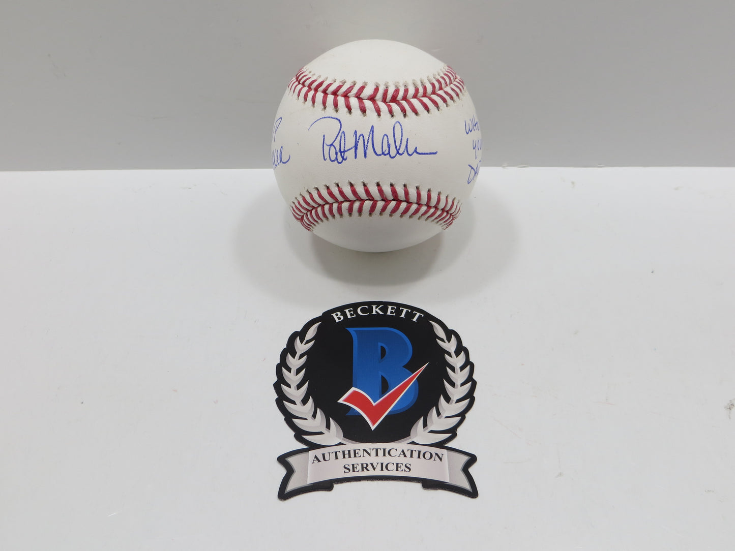 PAT PATRICK MAHOMES SR SIGNED OML BASEBALL Twins Cubs Mets Rangers w/INSC BAS