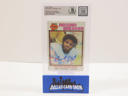 1979 TOPPS #331 EARL CAMPBELL BGS 10 AUTO