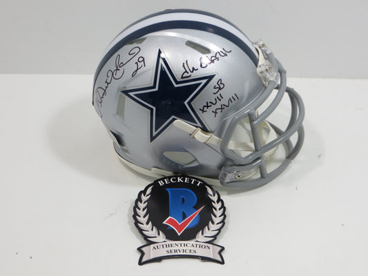 KENNETH KENNY GANT DALLAS COWBOYS SIGNED Riddell MINI HELMET w/Shark BAS