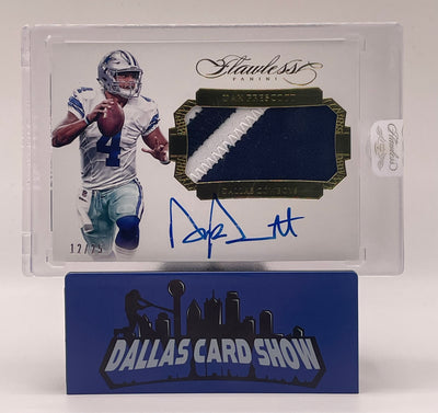 2016 Panini Flawless #RCDP Dak Prescott Rookie Patch Autograph /25