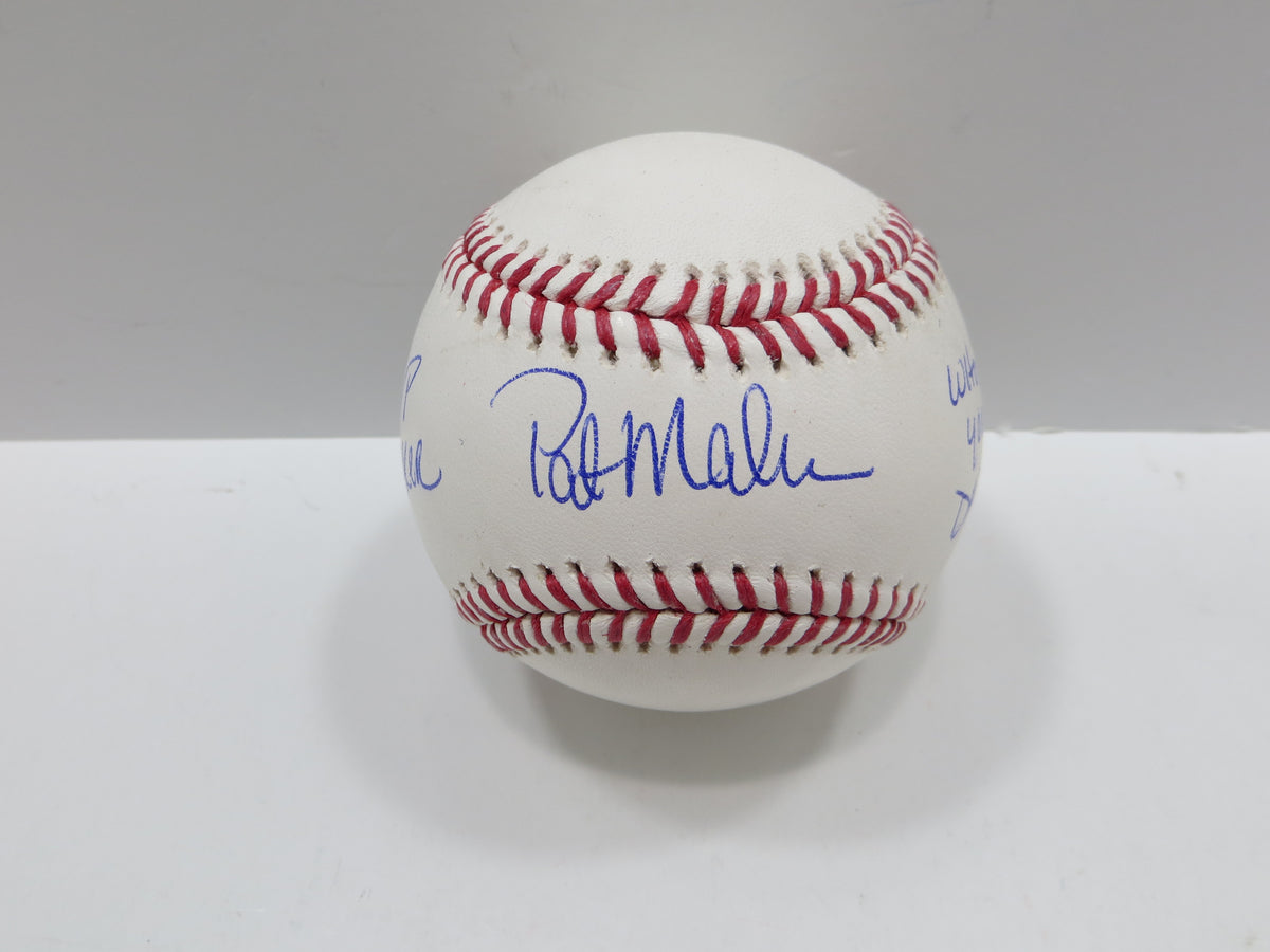 PAT PATRICK MAHOMES SR SIGNED OML BASEBALL Twins Cubs Mets Rangers w/INSC BAS