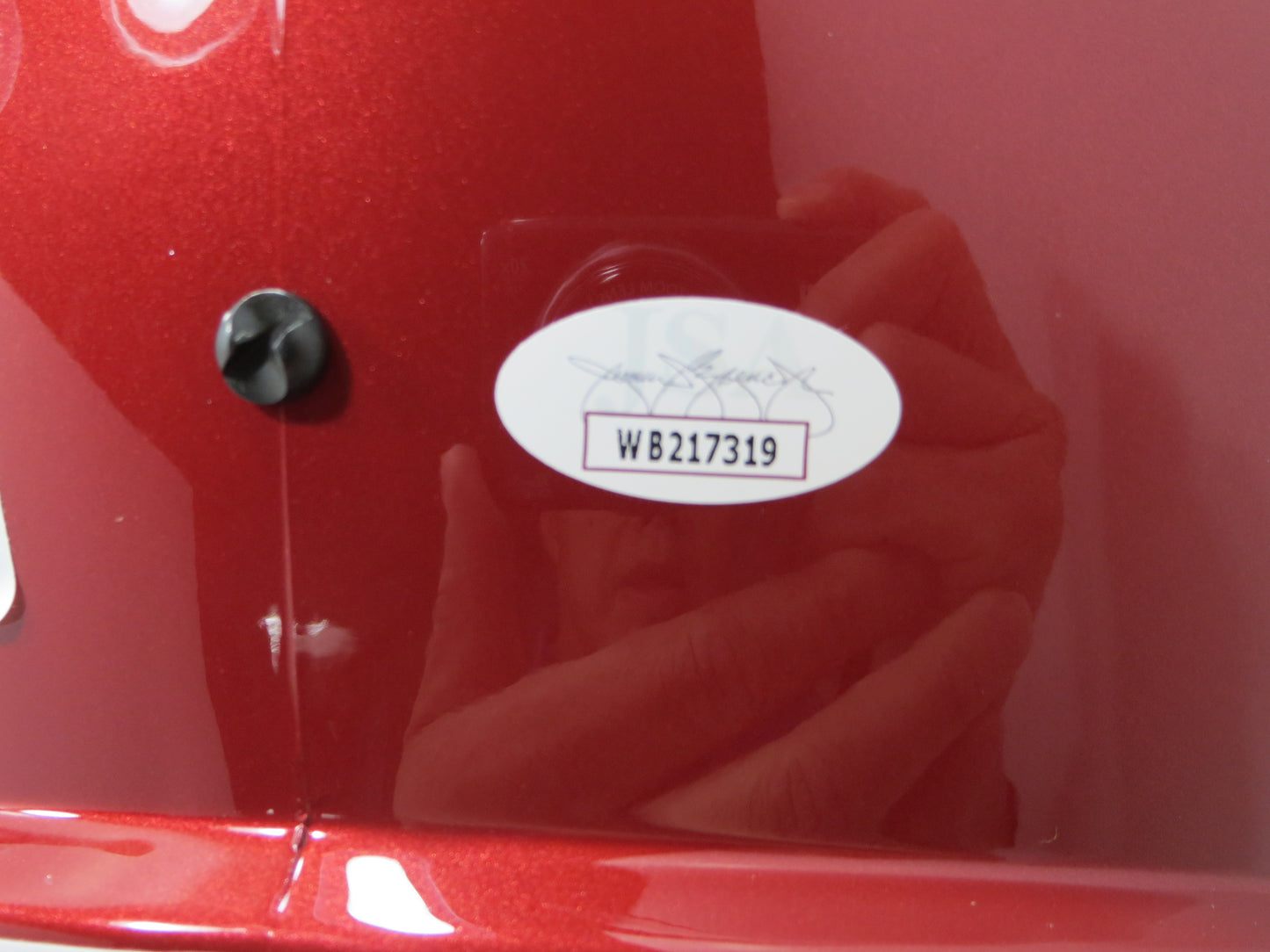 FELIX JONES SIGNED ARKANSAS RAZORBACKS FULL SIZE HELMET wINSCs JSA COA