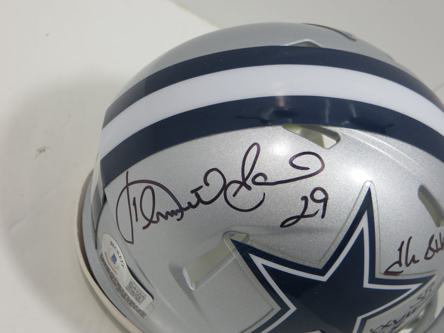 KENNETH KENNY GANT DALLAS COWBOYS SIGNED Riddell MINI HELMET w/Shark BAS