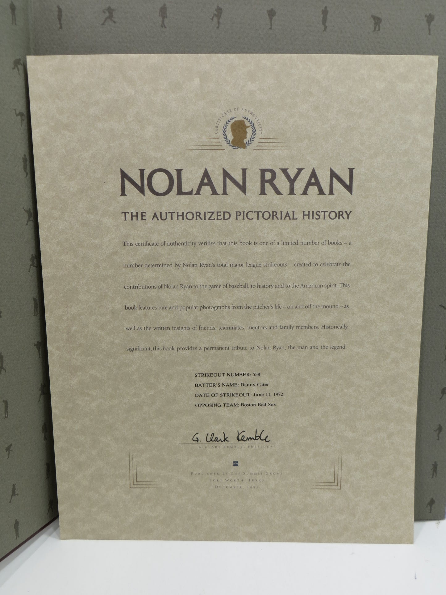 NOLAN RYAN TEXAS RANGERS ASTROS SIGNED HARD COVER w SLIPCASE PICTORIAL BOOK