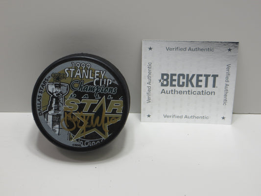 BBRIAN SKRUDLAND DALLAS STARS SIGNED 1999 Stanley Cup UCK BAS COA