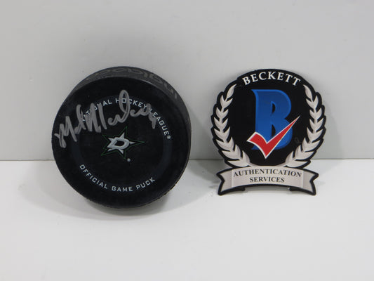 MIKE MODANO DALLAS STARS SIGNED AUTHENTIC OFFICIAL HOCKEY PUCK BAS
