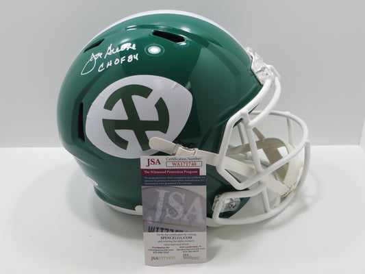 JOE GREENE NORTH TEXAS MEAN GREEN SIGNED FULL SIZE HELMET w/CHOF84 JSA COA