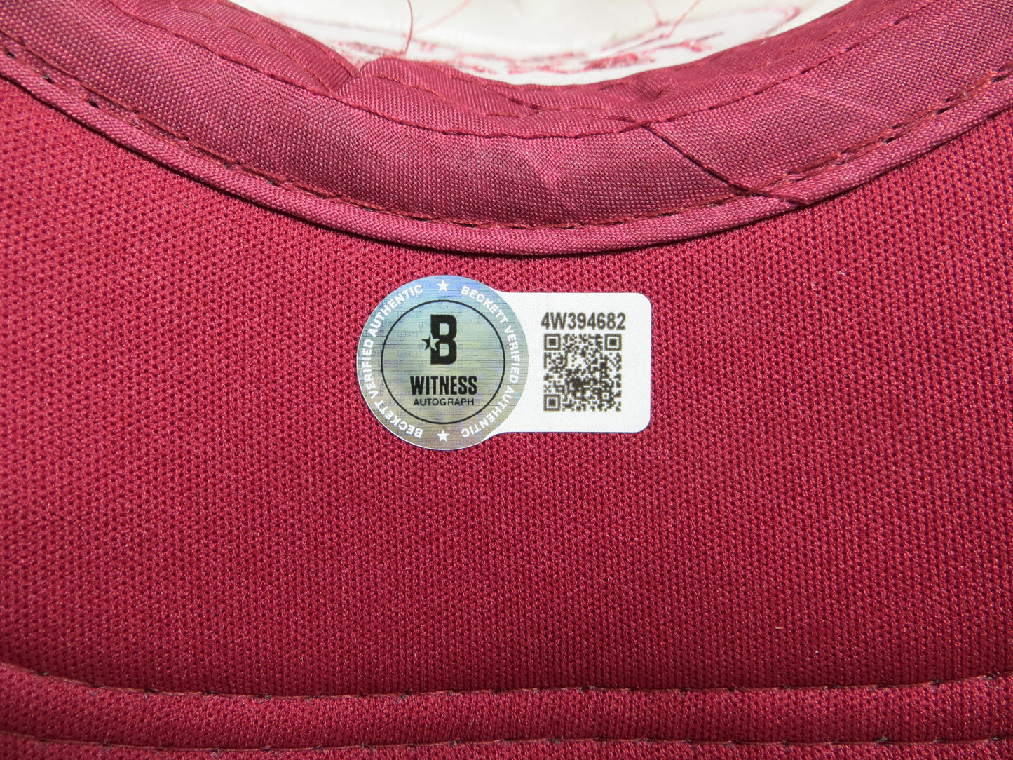 BARRY SWITZER OKLAHOMA OU SOONERS SIGNED ICONIC BEAT TEXAS HAT BAS COA