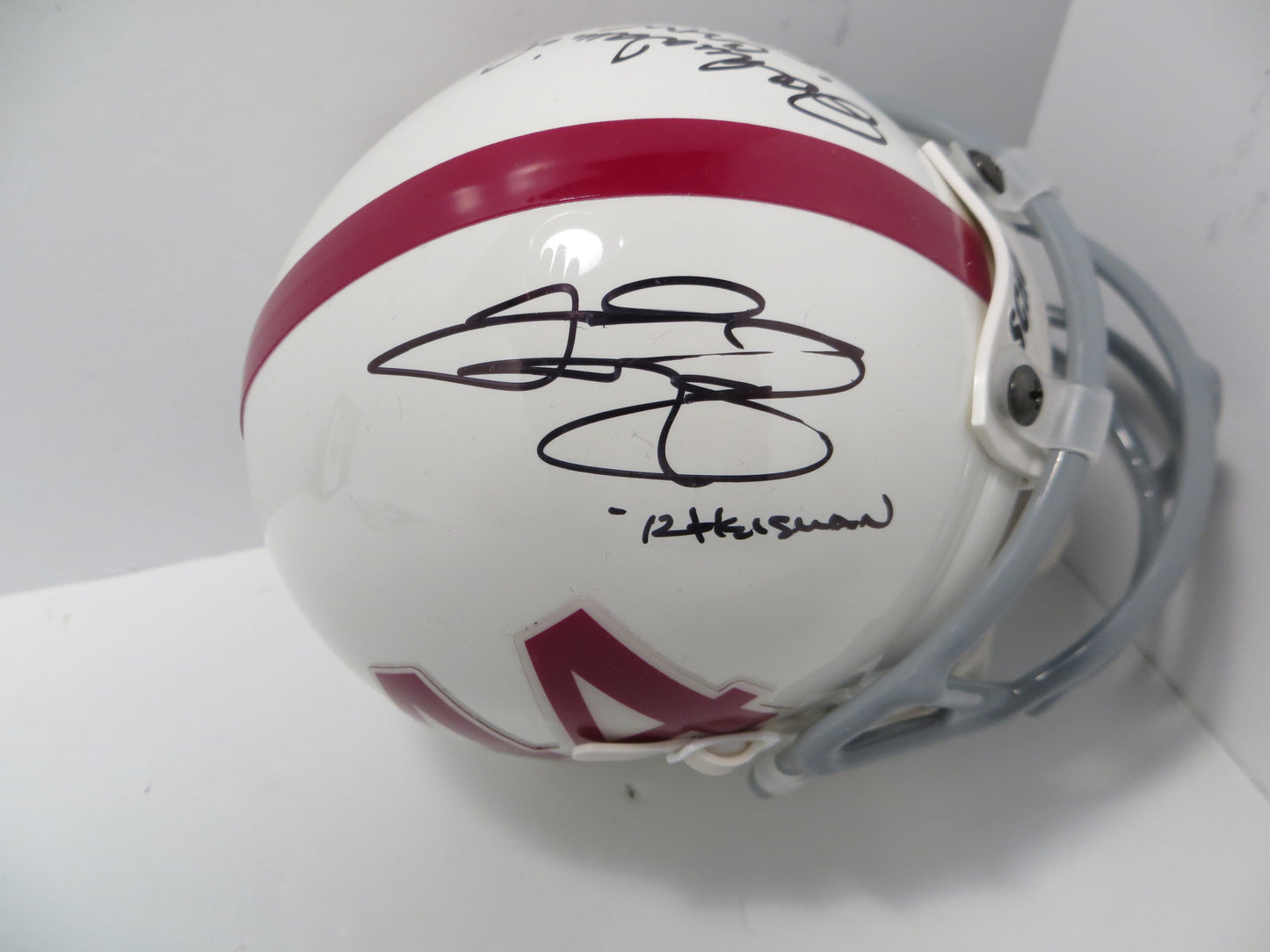 JOHN DAVID CROW & JOHNNY MANZIEL SIGNED Texas A&M Helmet w/Heisman JSA BAS