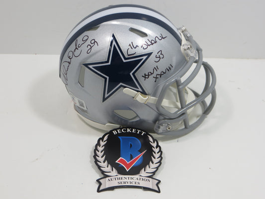 KENNETH KENNY GANT DALLAS COWBOYS SIGNED Riddell MINI HELMET w/Shark BAS