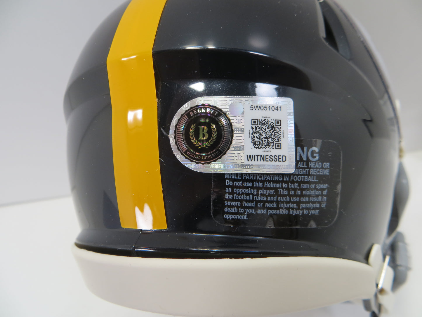 MEL BLOUNT SIGNED PITTSBURGH STEELERS RIDDELL MINI HELMET Yellow Paint Pen BAS
