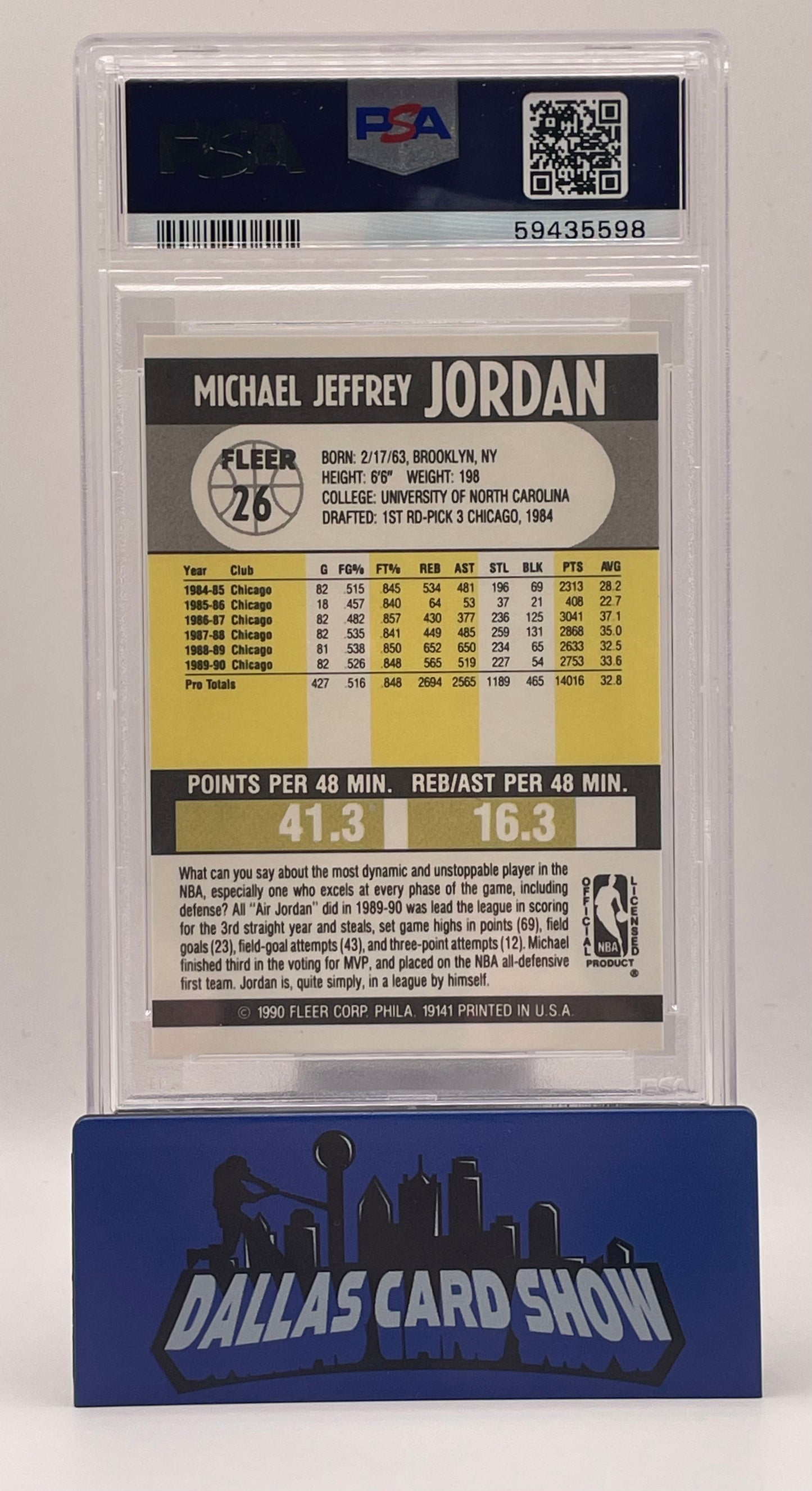 1990 Fleer #26 Michael Jordan PSA 9