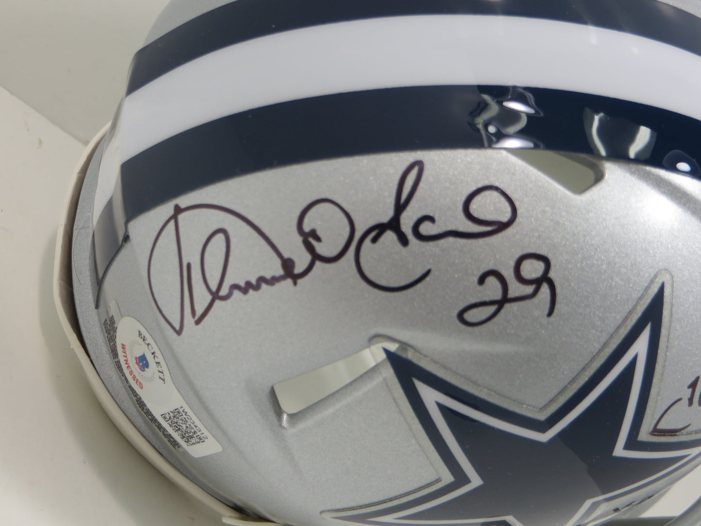 KENNETH KENNY GANT DALLAS COWBOYS SIGNED Riddell MINI HELMET w/Shark BAS
