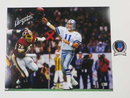 DANNY WHITE DALLAS COWBOYS SIGNED 16x20 PHOTO ASU Sun Devils BAS COA