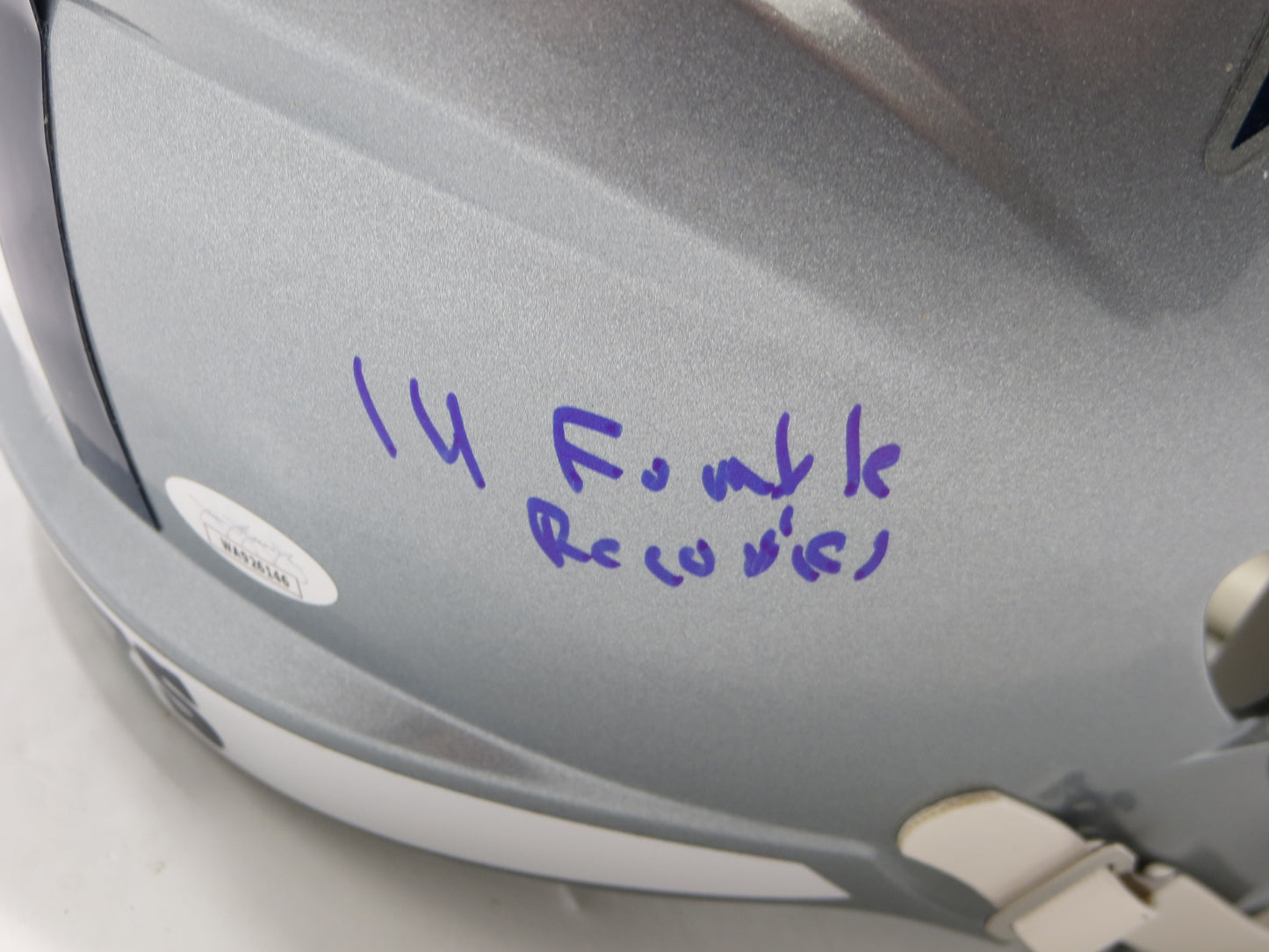 LARRY COLE SIGNED DALLAS COWBOYS RIDDELL F/S HELMET FULL STATS JSA COA