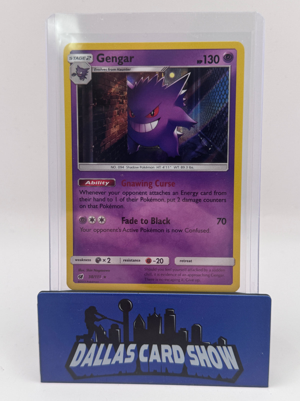 2017 Pokemon - Gengar (Holo) - 38/111 Crimson Invasion NM
