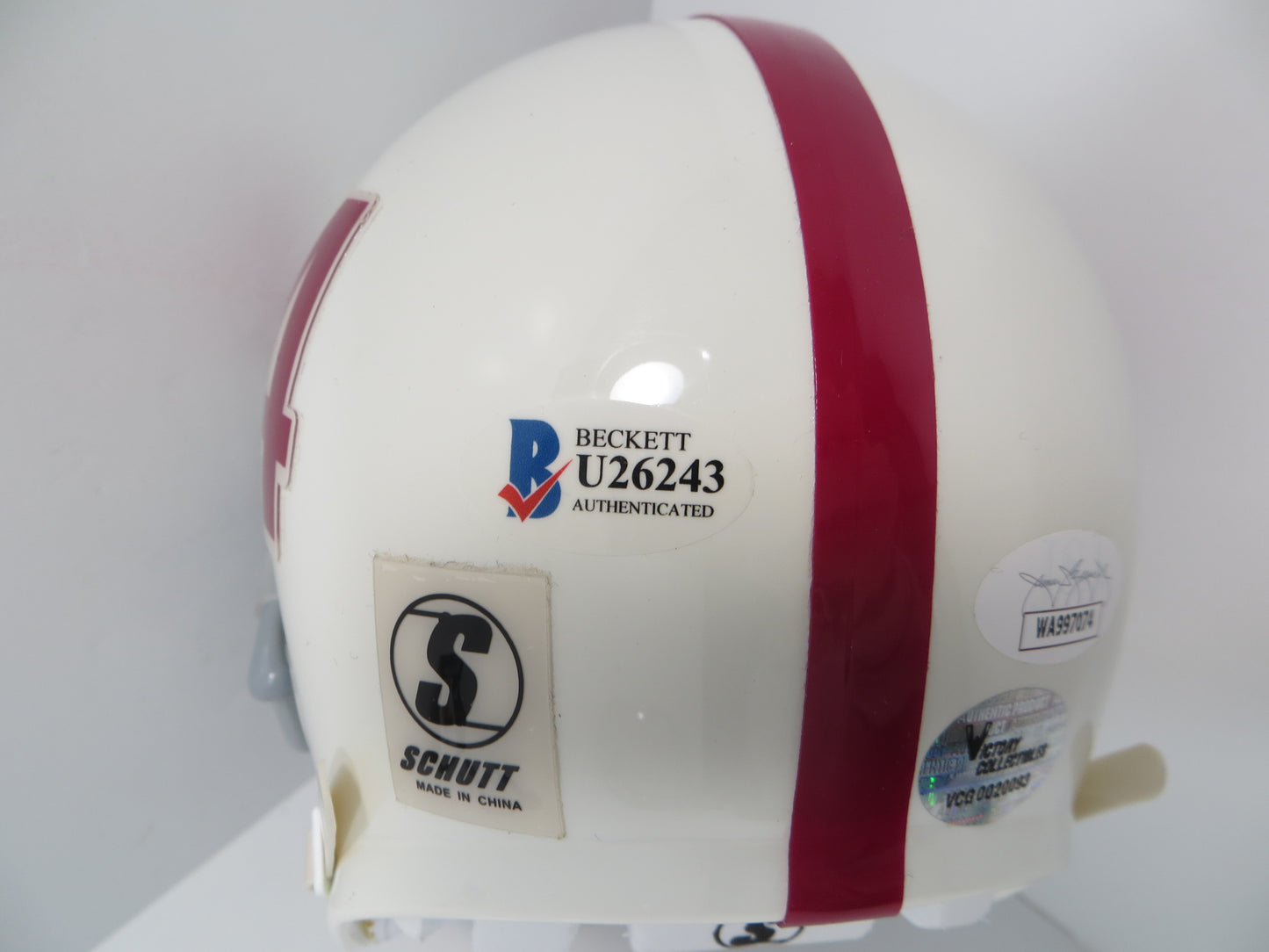 JOHN DAVID CROW & JOHNNY MANZIEL SIGNED Texas A&M Helmet w/Heisman JSA BAS