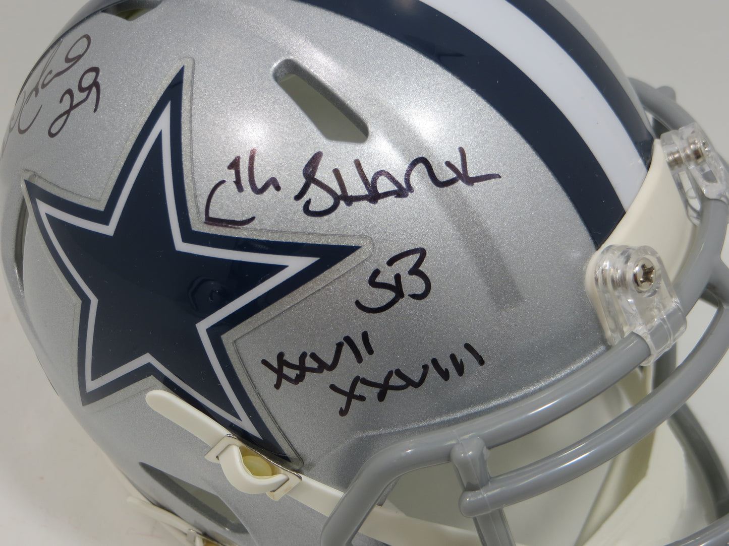 KENNETH KENNY GANT DALLAS COWBOYS SIGNED Riddell MINI HELMET w/Shark BAS