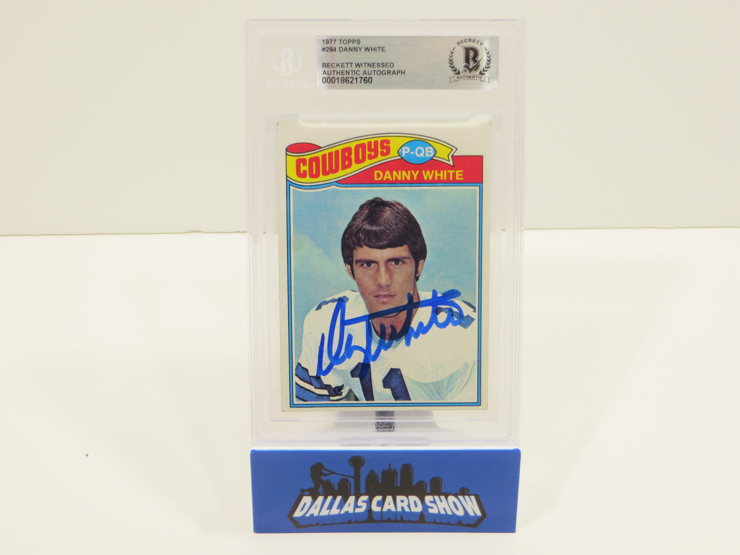 DANNY WHITE DALLAS COWBOYS SIGNED 1977 Topps #284 BGS BAS Rookie