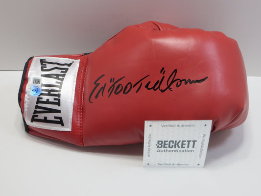 ED TOO TALL JONES SIGNED RIGHT RED BOXING GLOVE Dallas Cowboys BAS COA