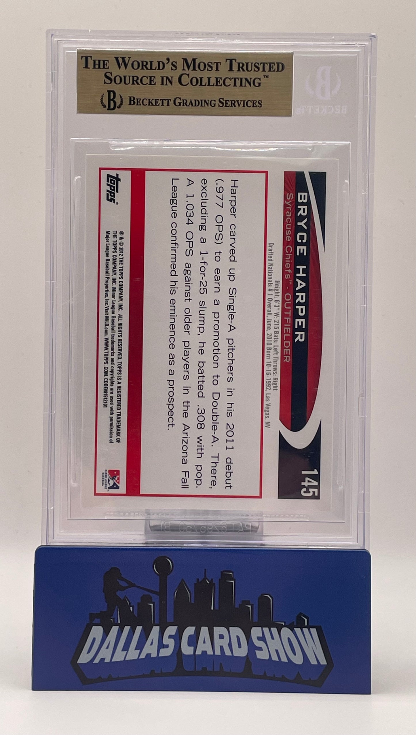 2012 Topps Pro Debut #145 Bryce Harper BGS 9.5