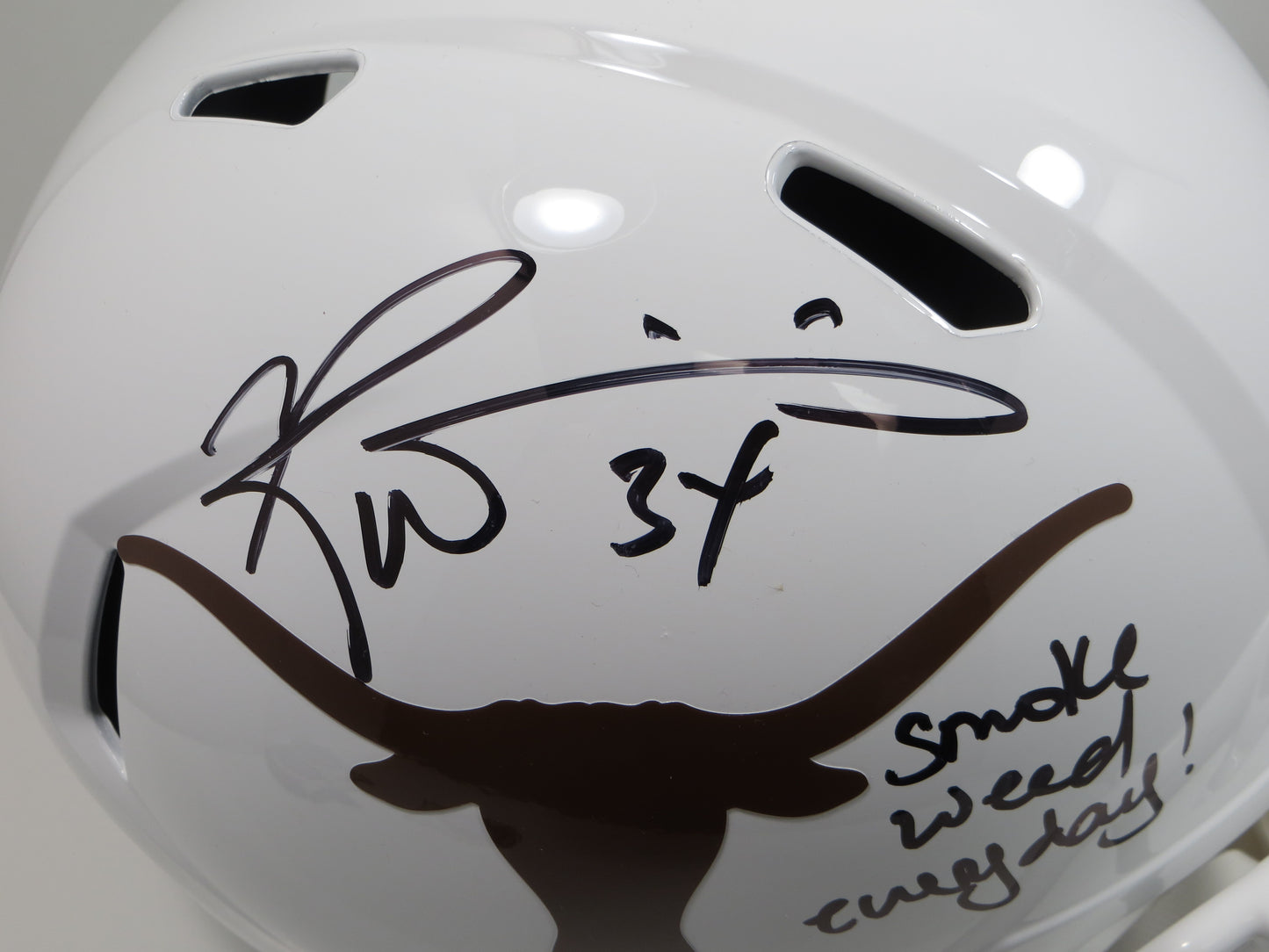 RICKY WILLIAMS SIGNED TEXAS UT LONGHORNS FULL SIZE HELMET w/INSCRIPTION JSA
