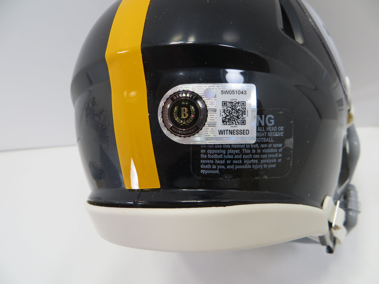 MEL BLOUNT SIGNED PITTSBURGH STEELERS RIDDELL MINI HELMET Yellow Paint Pen BAS