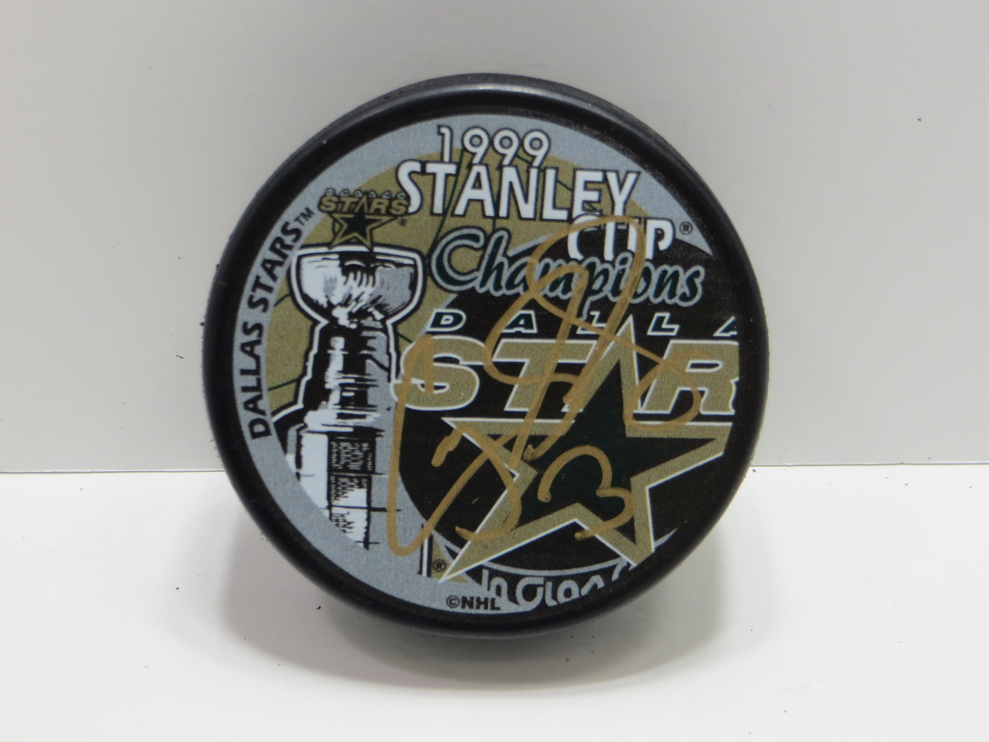 CRAIG LUDWIG DALLAS STARS SIGNED 1999 Stanley Cup Puck BAS COA