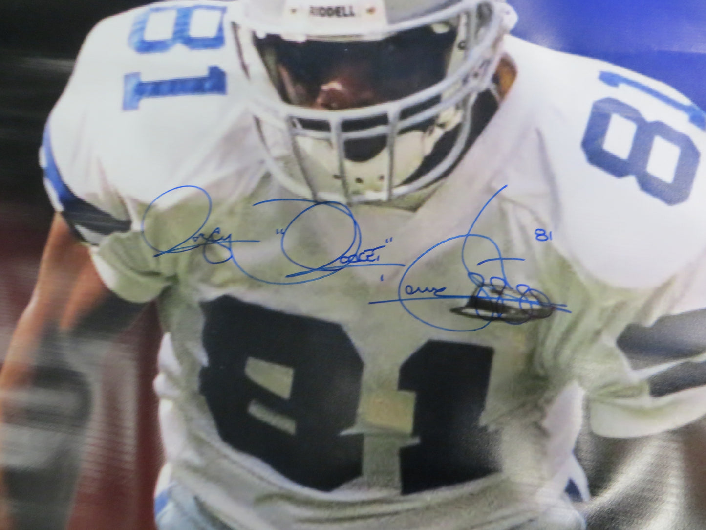 RAGHIB ROCKET ISMAIL SIGNED Irish Cowboys Dallas Card Show 36x60 VINYL BANNER BAS