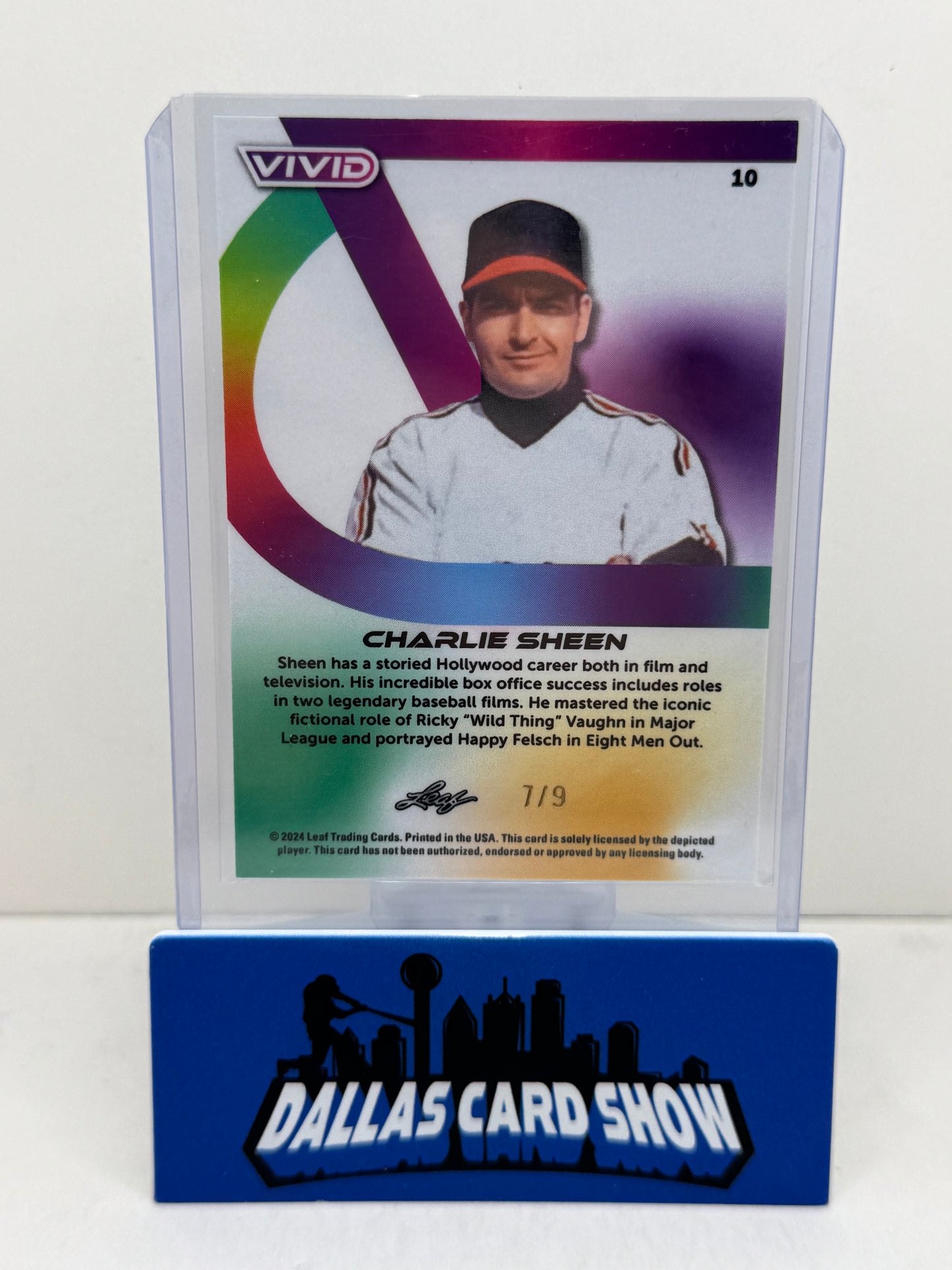 2024 Leaf Vivid Gray #7/9 Charle Sheen #10 Wildthing