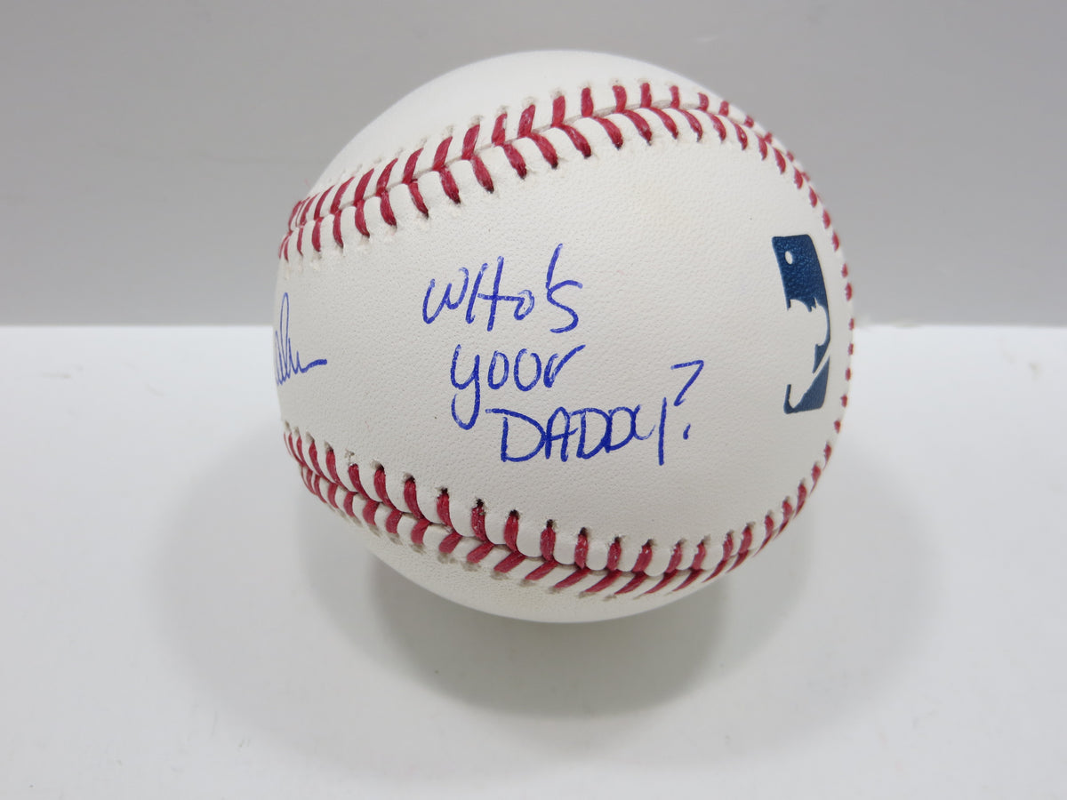 PAT PATRICK MAHOMES SR SIGNED OML BASEBALL Twins Cubs Mets Rangers w/INSC BAS
