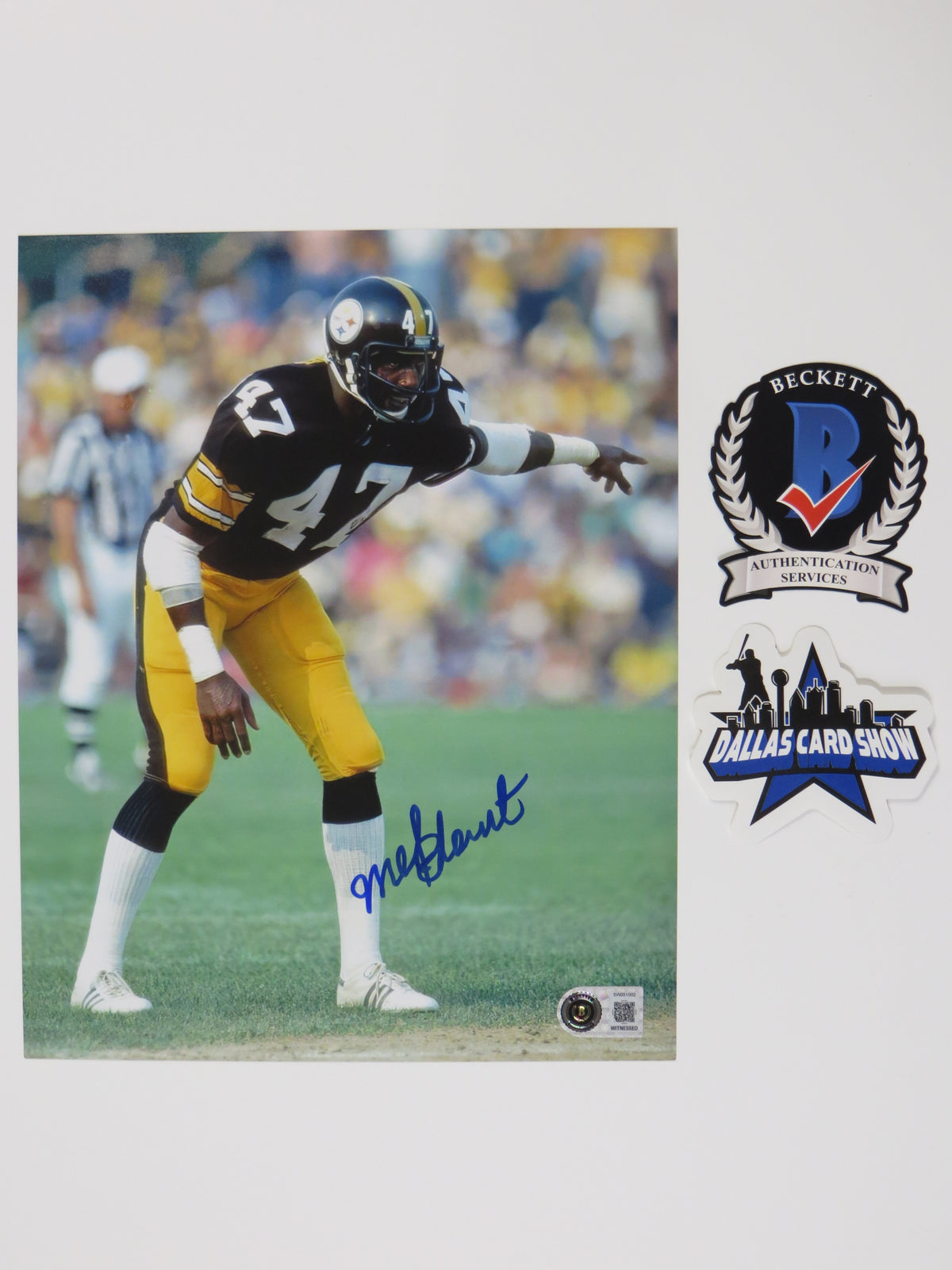MEL BLOUNT PITTSBURGH STEELERS SIGNED 8x10 PHOTO BAS