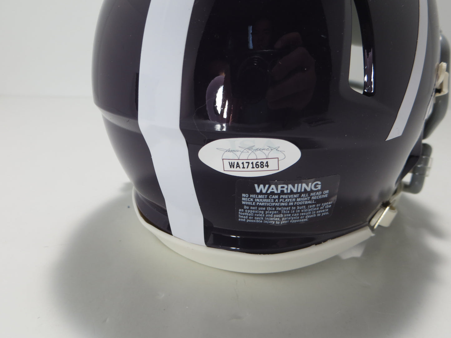 BOB LILLY SIGNED TCU HORNED FROGS #72 MINI HELMET w/MULTI INSCs JSA COA