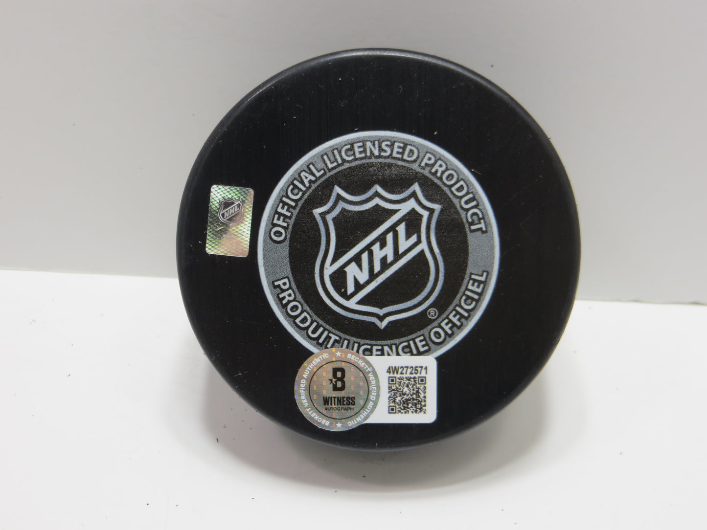 BENOIT HOGUE DALLAS STARS SIGNED 1999 Stanley Cup PUCK BAS COA