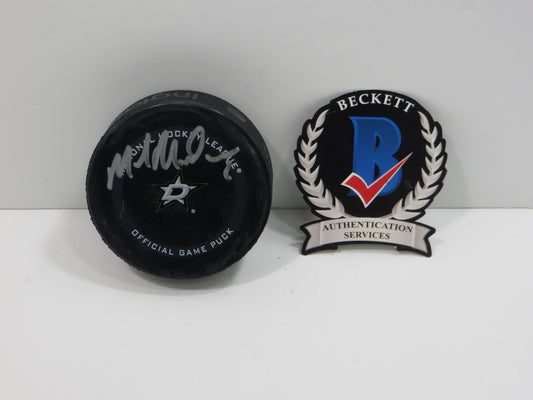 MIKE MODANO DALLAS STARS SIGNED AUTHENTIC OFFICIAL HOCKEY PUCK BAS