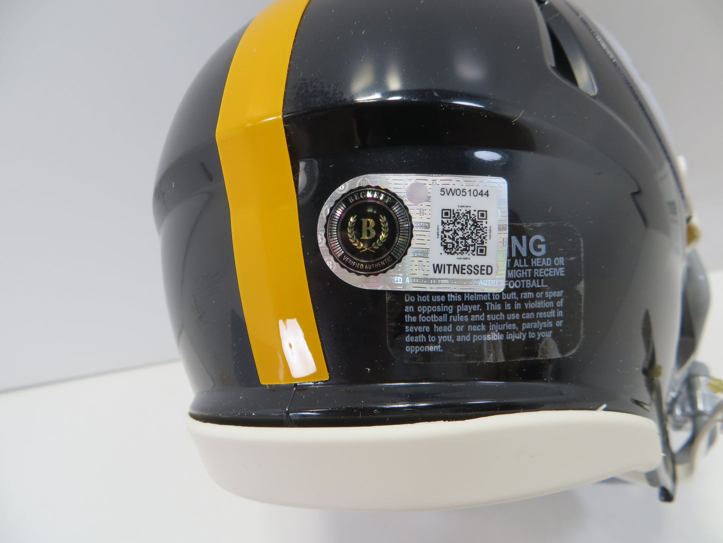 MEL BLOUNT SIGNED PITTSBURGH STEELERS RIDDELL MINI HELMET Yellow Paint Pen BAS