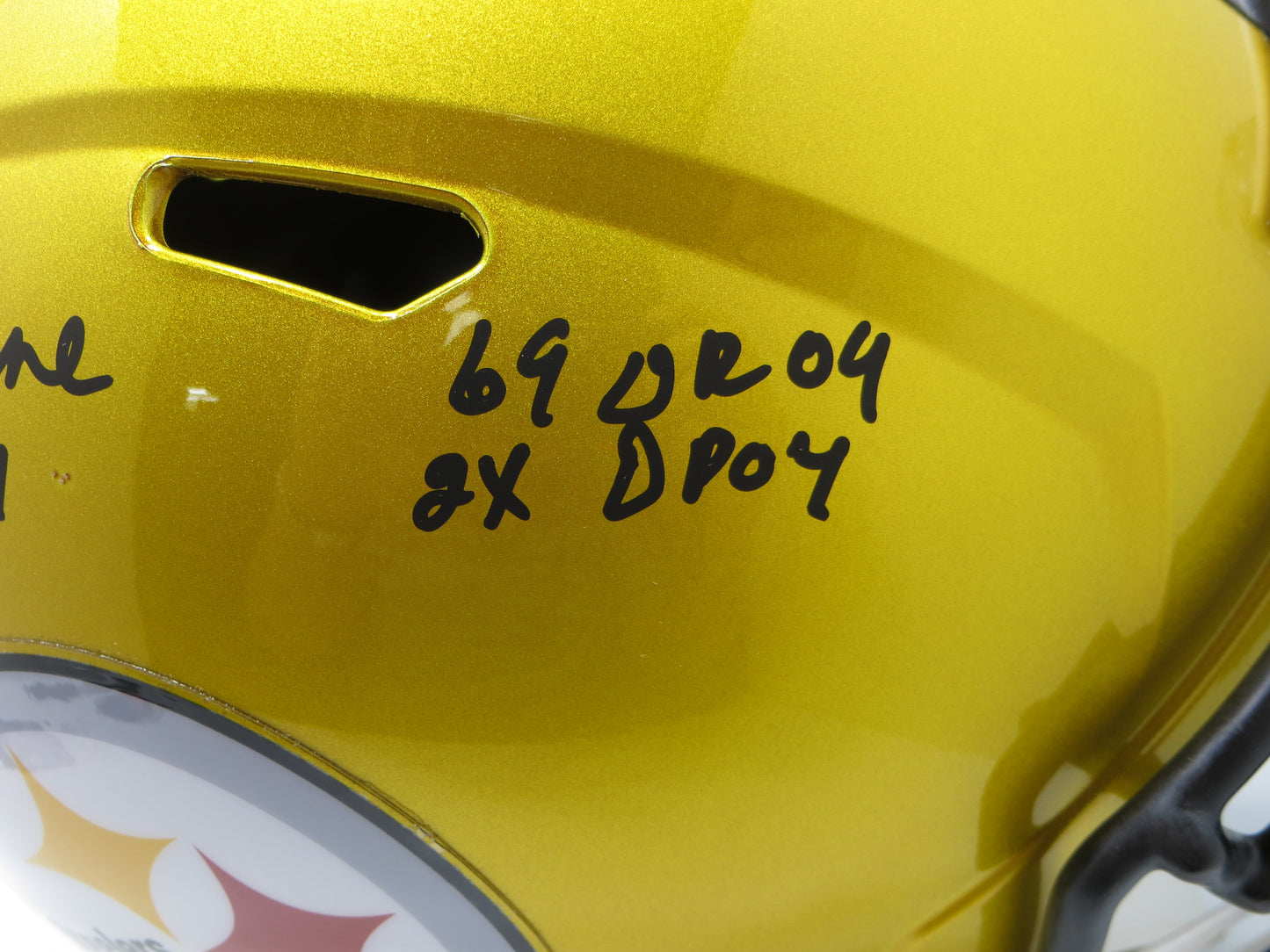 JOE GREENE PITTSBURGH STEELERS SIGNED FLASH FULL SIZE HELMET w/INSCs JSA COA