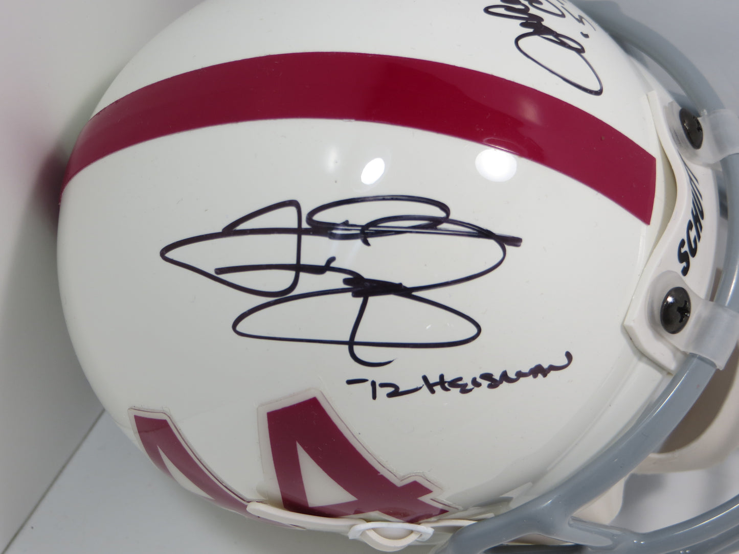 JOHN DAVID CROW & JOHNNY MANZIEL SIGNED Texas A&M Helmet w/Heisman JSA BAS