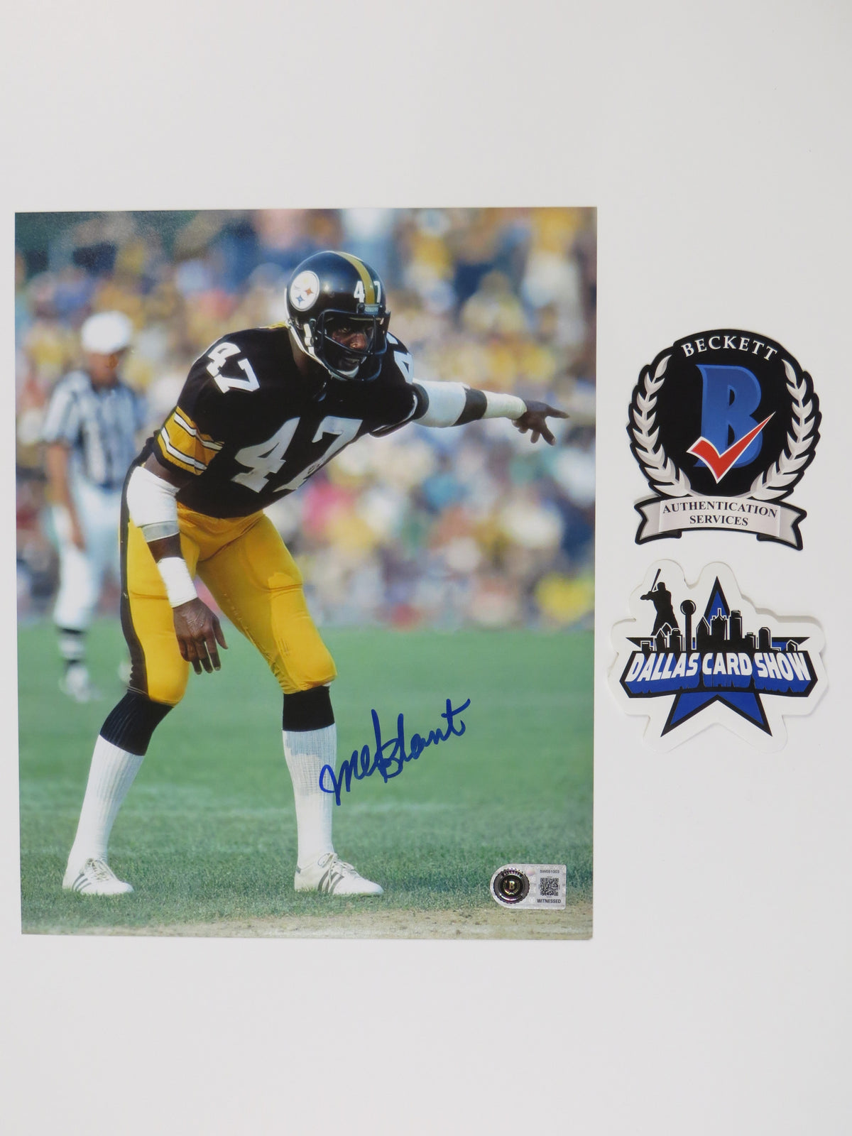 MEL BLOUNT PITTSBURGH STEELERS SIGNED 8x10 PHOTO BAS