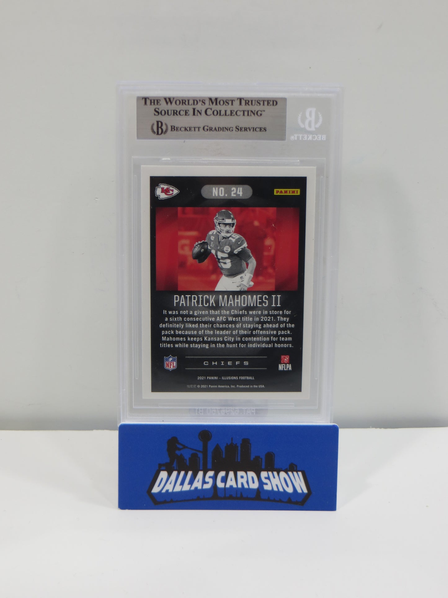 PAT MAHOMES SR SIGNED 2021 Panini Illusions BGS BAS SLAB w/Who's Your Daddy