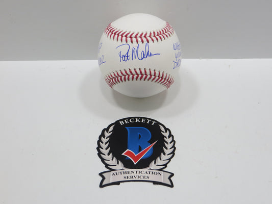 PAT PATRICK MAHOMES SR SIGNED OML BASEBALL Twins Cubs Mets Rangers w/INSC BAS