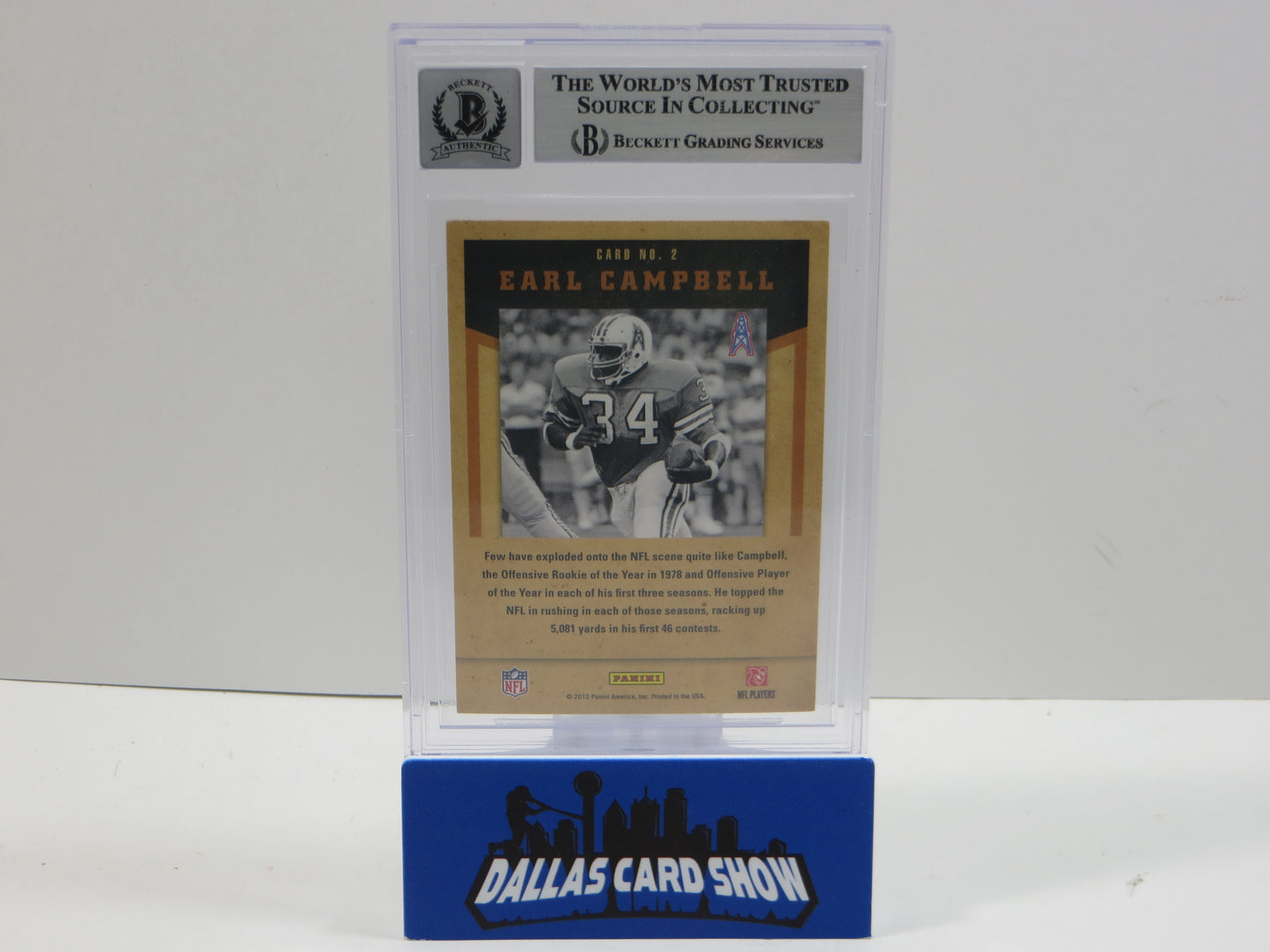 2011 PLAYOFF CONTENDERS LEGENDARY CONTENDERS #2 EARL CAMPBELL BGS 10 AUTO